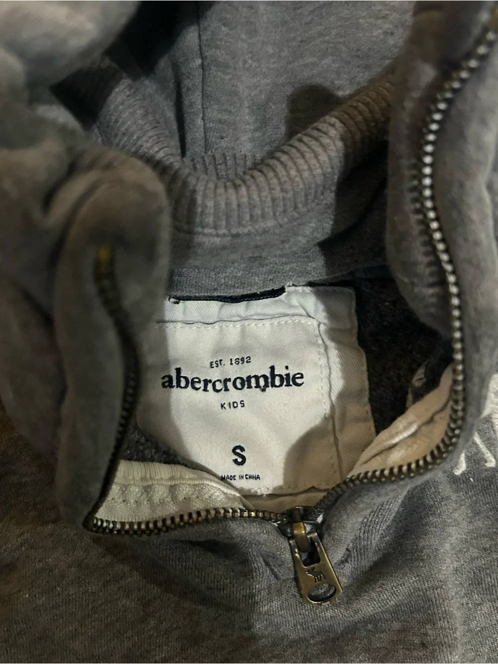 Abercrombie & Fitch Kids Charcoal Gray Hooded Zip Sweatshirts (Set of 3)